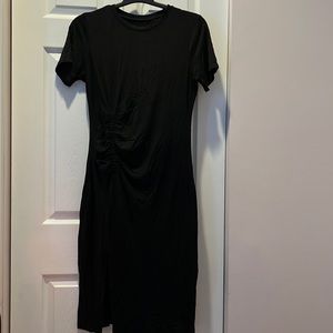 Halara everyday ruched split hem midi chill dress